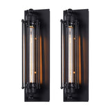 Wandlampen Set van 2 industrieel Edison vintage zwart
