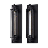 Wandlampen Set van 2 industrieel Edison vintage zwart