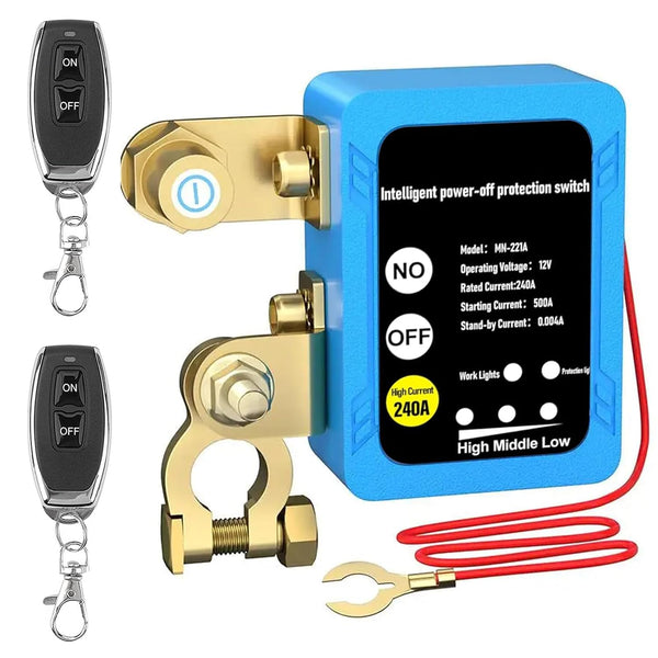 Afstandsbediening Batterij Ontkoppel Schakelaar 12V 200A Auto Kill Switch Anti-Diefstal Afstandsbediening Schakelaar Twee Draadloze Afstandsbediening Relais (Maat: 120A met 1 st sleutel
