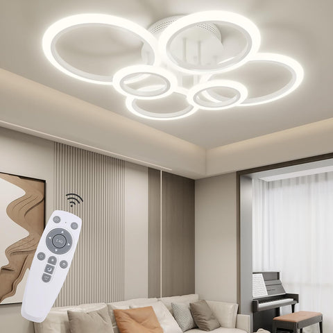 Moderne LED plafondlamp woonkamer dimbaar met afstandsbediening
