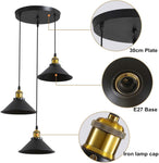 Hanglamp - Zwart - Ijzer - 3-lichts