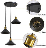 Hanglamp - Zwart - Ijzer - 3-lichts