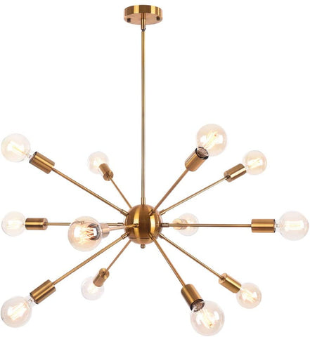 Kroonluchter Hanglamp 12-Vlams Goud Modern 