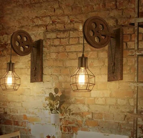 Toolight Wandlamp, hout, E27, vintage boho-wandlamp voor binnen Toolight Wandlamp, hout, E27, vintage boho-wandlamp voor binnen