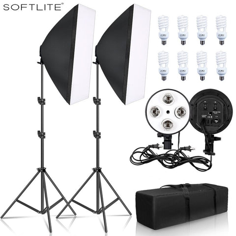 Softbox Fotografie Studiolampen + 8 x CFL lamp
