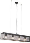 Hanglamp Zwart - Kooi - Staal - 4 lichts-  Gaas - Industrieel