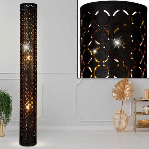 zwart  woonkamer  voetschakelaar  vloerlamp  staande lamp  staande  slaapkamer  modern  goud