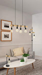 Houten hanglamp met 4 x e27 naturel modern