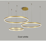 Hanglamp | Plafondlamp | Goud | 3 ringen | 40, 60, 80 cm