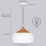 Hanglamp Led Scandinavisch Nordic Wit  30.5cm