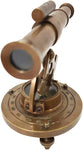 Theodoliet  hoekmeetinstrumentmessing antiek vintage 13,5 cm hoog
